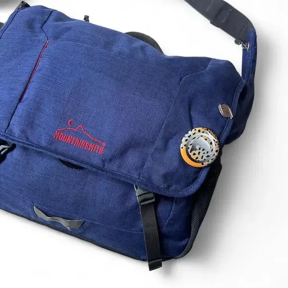 Mountainsmith Vintage Y2k Nylon Cordura Blue Outdoor Messenger Shoulder Bag - Picture 2 of 5